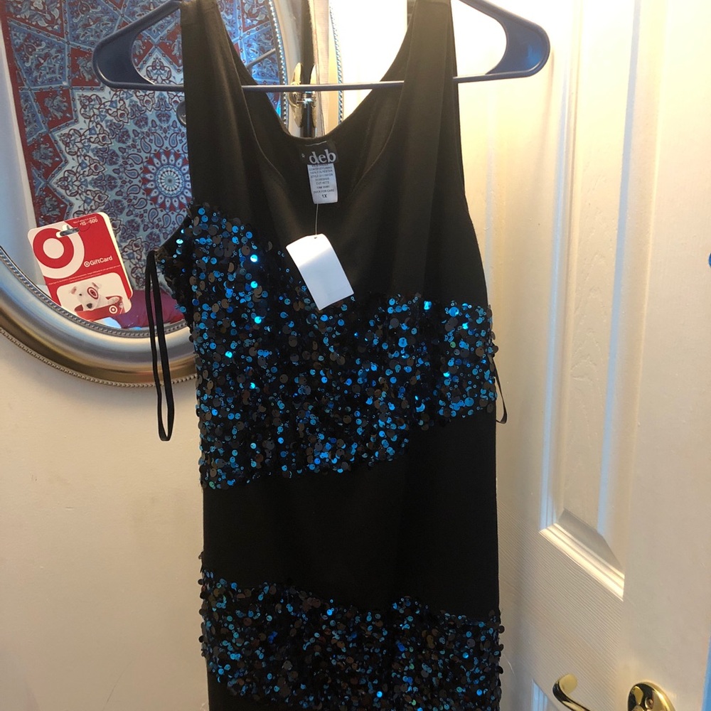 Deb blue sequin bodycon dress